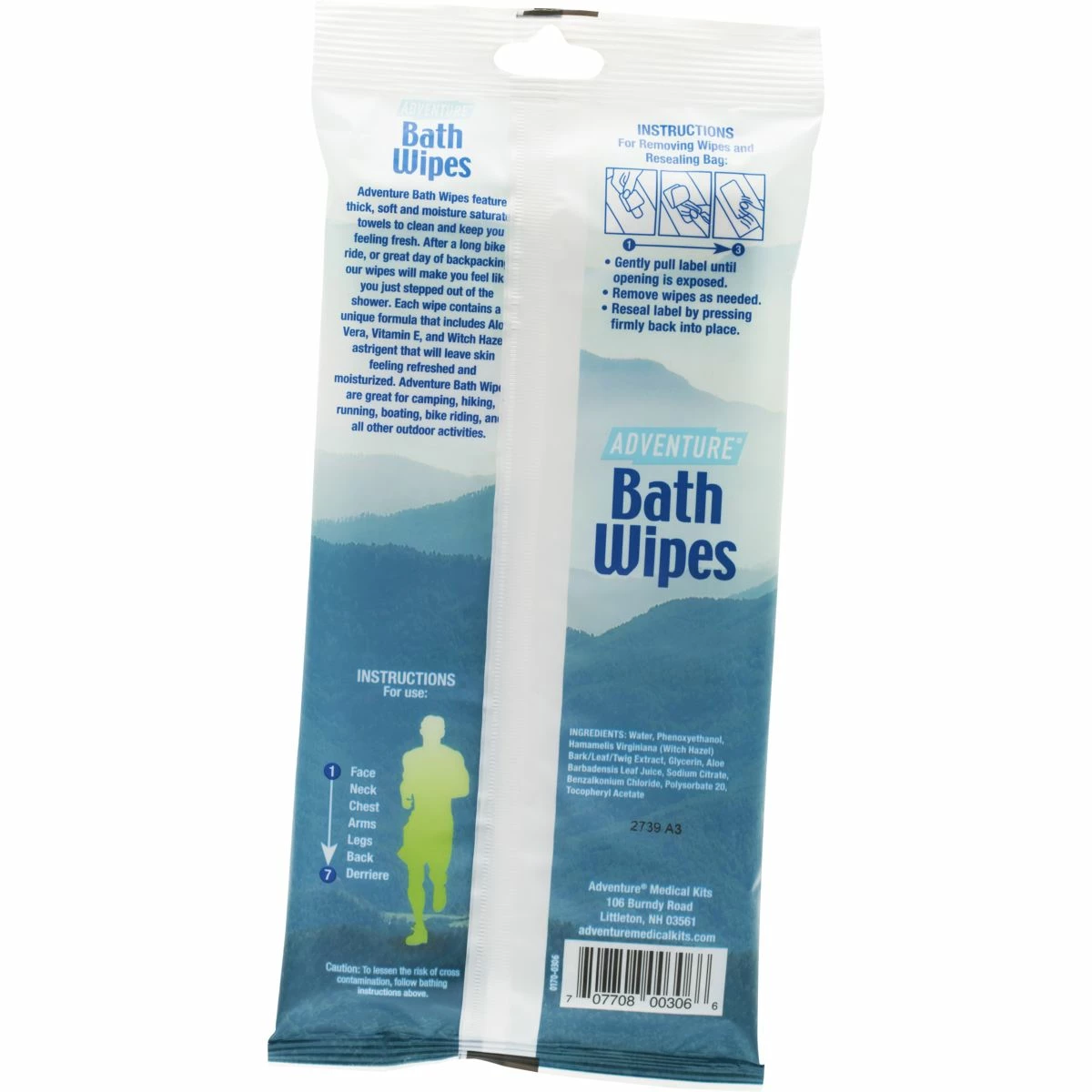 Adventure Medical Kits Adventure Bath Wipes 2 Adventure Medical Kits Adventure Bath Wipes - Image 2