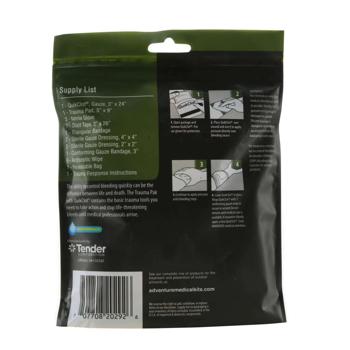 Adventure Medical Kits Trauma Pak With QuikClot 2 Adventure Medical Kits Trauma Pak With QuikClot - Image 2