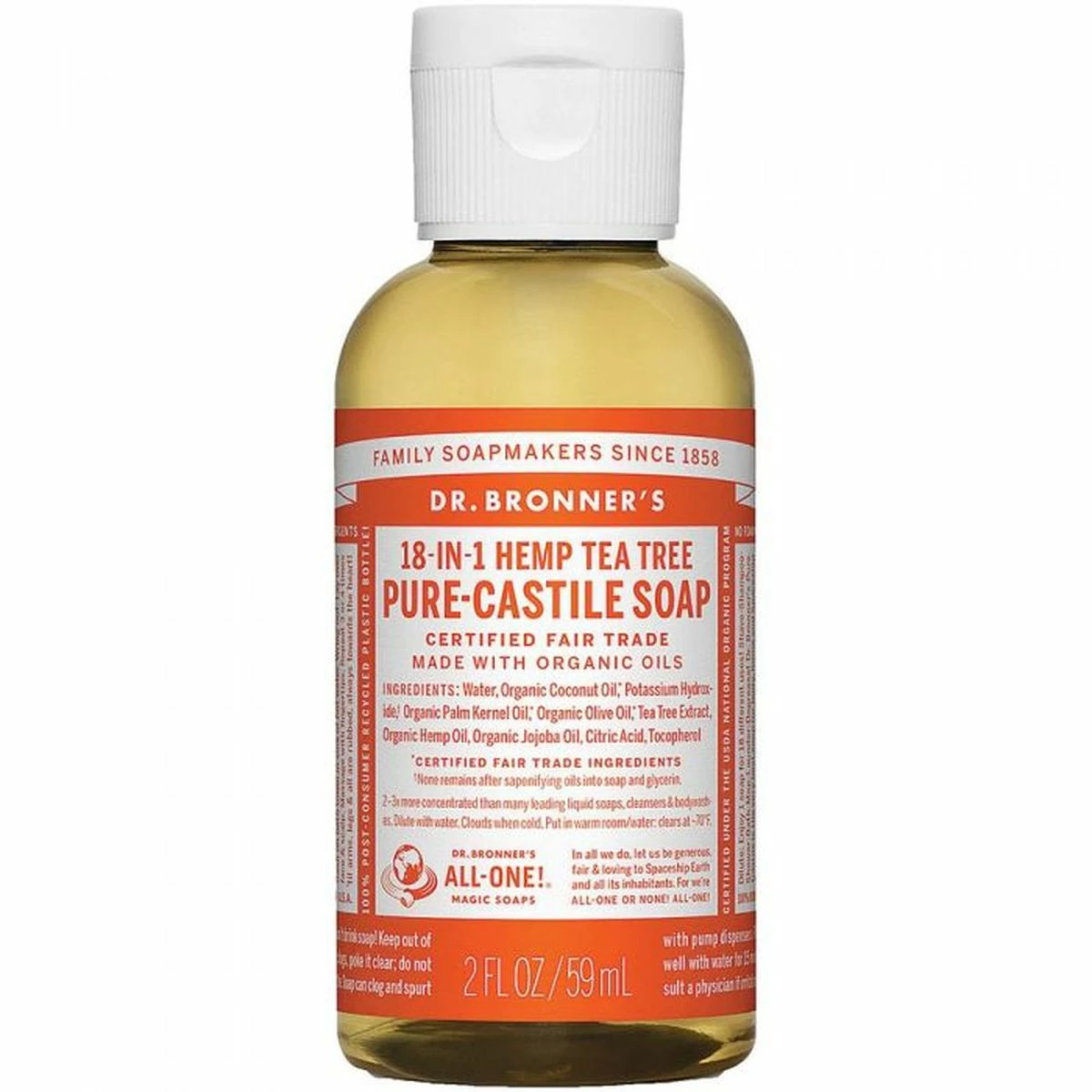 Dr. Bronner's Soap - Tea Tree 1 Dr. Bronner's Soap - Tea Tree