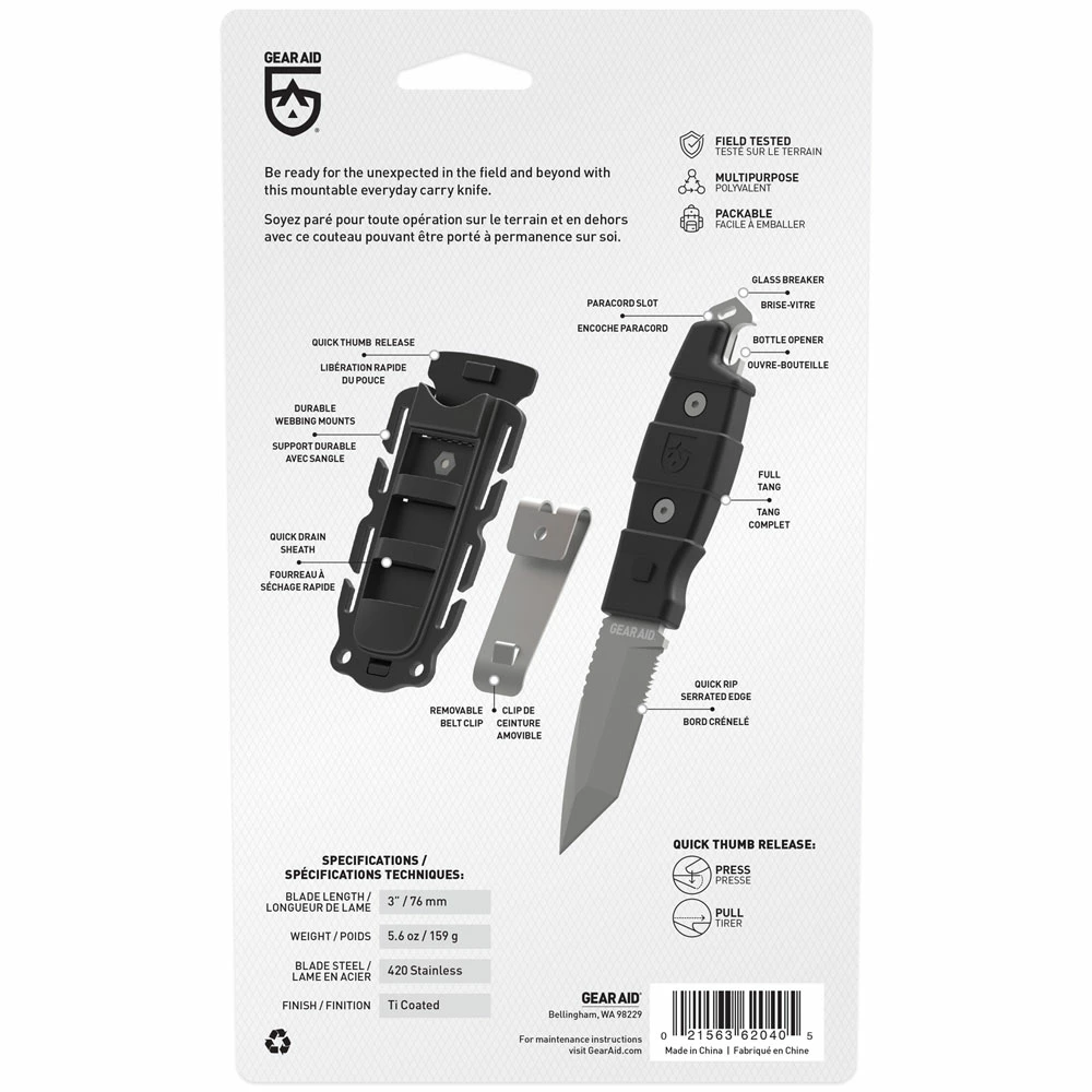 GEAR AID Kotu Tanto Survival Knife 6 GEAR AID Kotu Tanto Survival Knife - Image 6