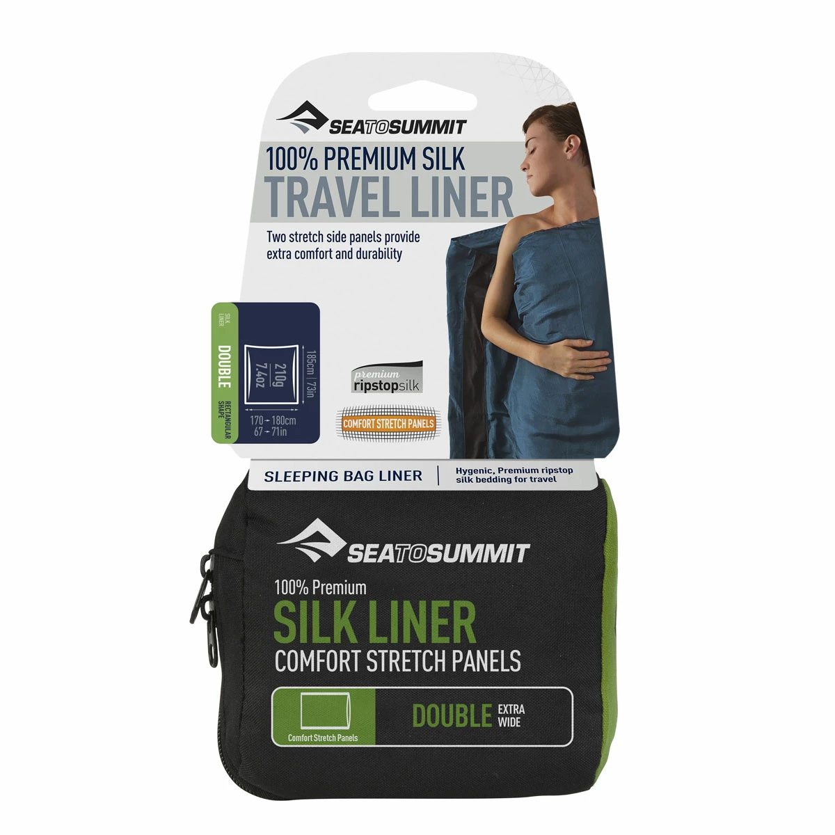 Sea To Summit Silk Travel Liner - Double 2 Sea To Summit Silk Travel Liner - Double - Image 2