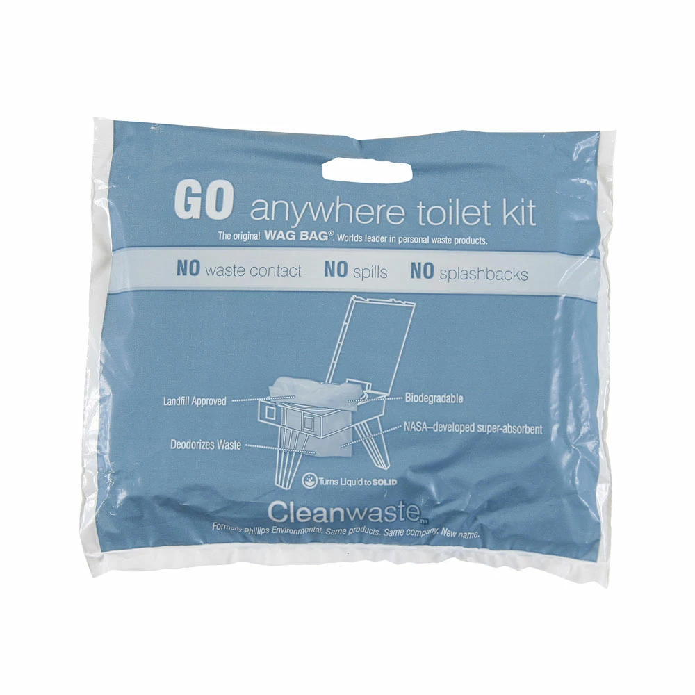 Cleanwaste WAG BAG GO Anywhere Toilet Kit - Single 1 Cleanwaste WAG BAG GO Anywhere Toilet Kit - Single